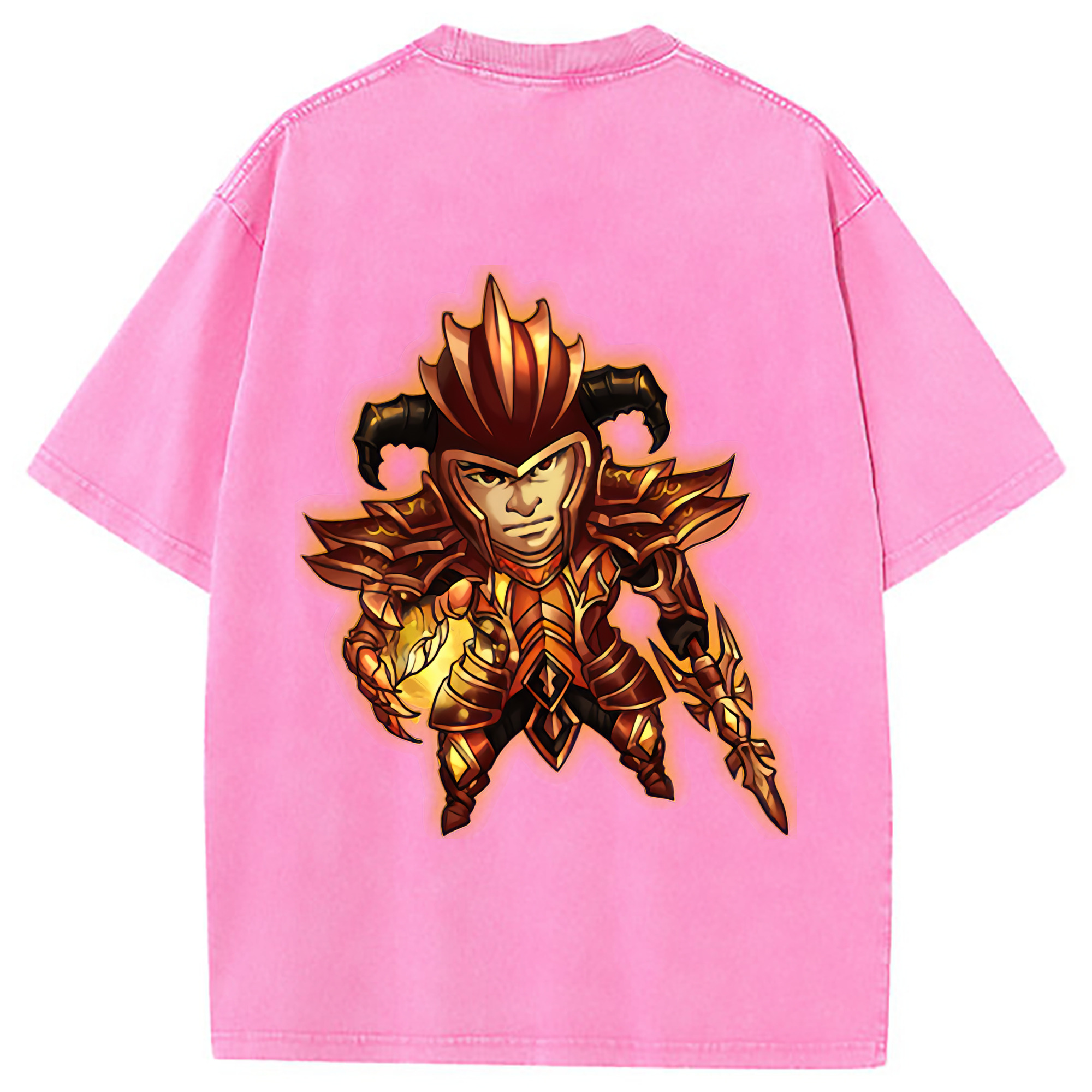 （画像用） リーグ・オブ・レジェンド League of Legends LOL 綿100% ヴィンテージ風 半袖Tシャツ（背面プリント）